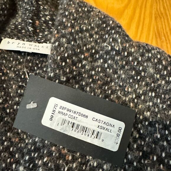 NWT Bryn Walker Castagna Wrap Isle Skye Array Hues Shawl Coat SZ XS Wool Blend - Picture 7 of 14